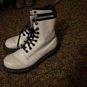 Dr. Martens White Combat Boots